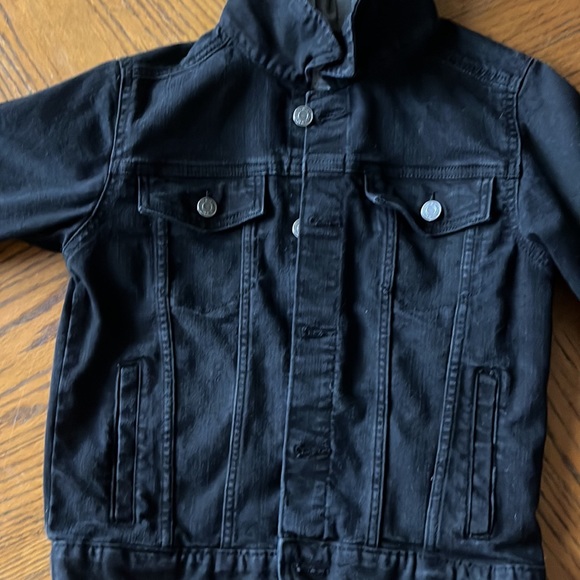 Jean jacket button up hoodie - Picture 2 of 5